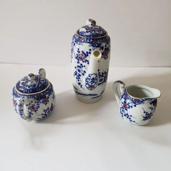 Craftsman Coffee Set Kutani - Picture 2 of 7